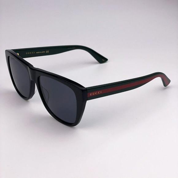 GUCCI GG0926S 001 Sunglasses Black Green Gray Square Unisex - Picture 7 of 12